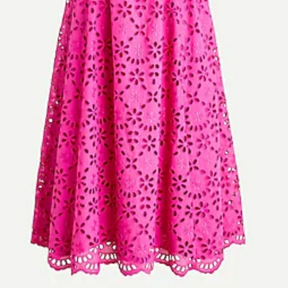 NWT J. Crew Short Sleeve A-line Eyelet Dress - Picture 8 of 14